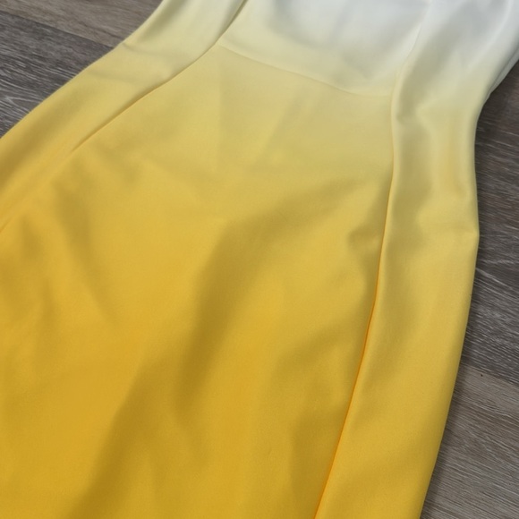 Calvin Klein White and Yellow Ombre Midi Dress - Picture 3 of 4